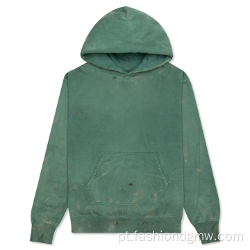 Hoodies vintage de algodão francês de grandes dimensões masculinos